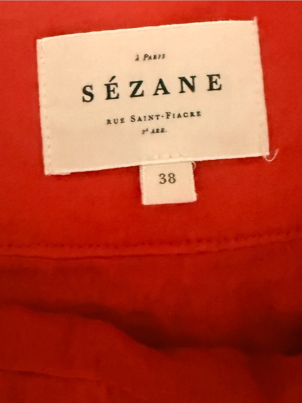 Sezane Siloe Red Midi Skirt - size 6 - EUC - Picture 14 of 16